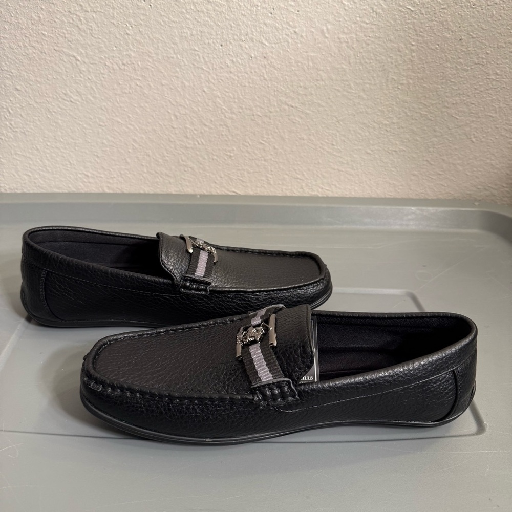 Beverly Hills Polo Club Black Loafers with Silver Accent - Picture 5 of 16